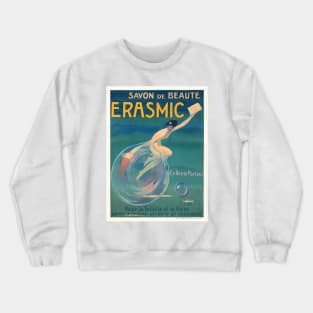 Savon De Beauté Erasmic France Vintage Poster 1912 Crewneck Sweatshirt